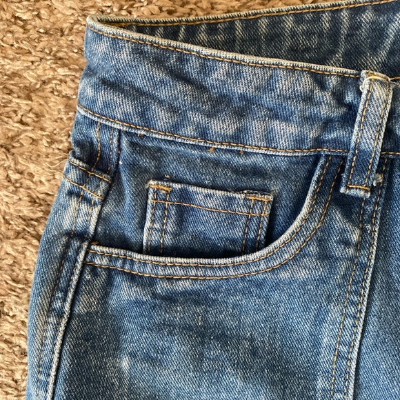 Shein Jeans Womens Size Medium Blue Straight Wide Leg Outdoors Cargo Utility - Picture 11 of 14